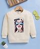 TOONYPORT Cotton Blend Knit Full Sleeves Girl Printed Light Winter Sweatshirt - Yellow
