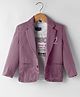 Dapper Dudes Full Sleeves Alphabets Printed Blazer With Tee - Purple