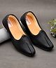 Little Palz Abstract Design Slip On Mojaris - Black