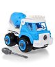 Bloomingo Trucksterz Construction Vehicle Toy with Realistic Moving Crane Arm & Hook - Light Blue