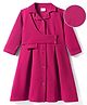 Hola Bonita Knit Full Sleeves Solid Shirt Dress - Fuchsia