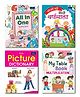 All In One Reading Multiplication Picture Dictionary & Varnamala Learning Books Set of 4 - Hindi & English