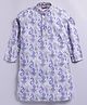 Tabard Cotton Knit Full Sleeves Paisley Printed Kurta - Blue
