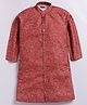 Tabard Cotton Knit Full Sleeves  Bandhani Printed Kurta - Rust