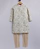 Tabard Cotton Knit Full Sleeves Abstract Printed Kurta Pyjama Set - Green