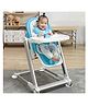 StarAndDaisy Baby High Chair, Infants Booster Seat with Wheels, Multi Functional Kids High Chair with Detachable Food Tray & Adjustable Height with 5 Point Safety Belt-Blue