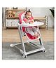 StarAndDaisy Baby High Chair, Infants Booster Seat with Wheels, Multi Functional Kids High Chair with Detachable Food Tray & Adjustable Height with 5 Point Safety Belt-Pink