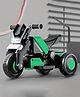 StarAndDaisy Electric Ride-On Bike for Kids, Toddlers & Baby -3 Wheel Rechargeable 6V Motorcycle with Foot Accelerator, LED Lights, Bluetooth, USB, Footrest & Comfortable Seat -Green