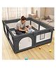 StarAndDaisy Play Pen for Baby Large Foldable Kids Play Yard for Infants & Toddlers, Safety Baby Fence with Non-Slip Base for Indoor & Outdoor Use 130 x 130 cm -Black