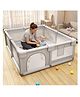StarAndDaisy Play Pen for Baby Large Foldable Kids Play Yard for Infants & Toddlers, Safety Baby Fence with Non-Slip Base for Indoor & Outdoor Use 130 x 130 cm -Light Grey