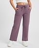 ALAN JONES Cotton Blend Knit Solid Stretchable Pant - Dusty Pink
