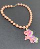 SKD Unicorn Pendant & Beads Detailed Necklace - Brown