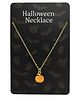 SKD Halloween Theme Pumpkin Pendant Detailed Necklace - Orange