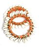 SKD Shells Detailed Bangle Set - Orange