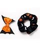 SKD Halloween Theme Bow Detailed & Pumpkin Designed Hair Accessories & Combo Set - Black