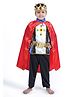 BookMyCostume Full Sleeves Medieval Prince King Halloween Costume Set With Crown & Cape - Red Blue & Black