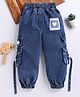 TOONYPORT Denim Woven Heart Patch Detailed Jeans - Blue