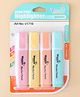 Pastel Highlighter Set  Pack of 4| Smooth & Vibrant Neon Highlighter Pens for Study & Office Use