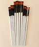Artist Paint Brush Set  12 Pcs| Assorted Flat Brushes for Painting, Art & Craft| Comfortable Handle and Soft Bristles