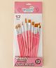 Artist Paint Brush Set  12 Pcs| Assorted Round & Flat Brushes for Watercolor, Acrylic, Poster Colors & Craft Painting