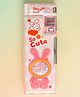 Bunny Theme Double Sided Magnetic Pencil Box with Premium Hard Case & Multi-Compartment Storage with Built-In Sharpener & Easy-Open Lid - Pink