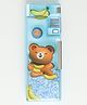 Teddy Theme Double Sided Magnetic Pencil Box with  Premium Hard Case & Multi-Compartment Storage with Built-In Sharpener & Easy-Open Lid - Blue