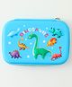 Dinosaur Hard Top Pencil Case for Kids - Blue| Large Capacity EVA Pencil Pouch| Mesh Pockets & Elastic Holders | Durable Zip Closure| Study Organizer for School Boys & Girls