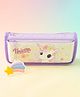 Unicorn Pencil Case for Kids  Purple| Polyester Pouch for Art & Craft Materials| School Pencil Pouch with Front Pocket & Cute Charm| Durable Stationery Organizer for Girls