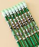 Panda Stationery Set for Kids - Green| Pencil Pouch with 9 Pencils, Ruler, Eraser, Triangle Scales, Sharpener & Pencil Grips| School Supplies for Boys & Girls
