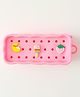 Silicone Pencil Case Customizable Soft Silicone Charms &  Waterproof School Stationery Organizer - Pink