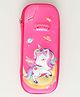 EVA Unicorn Theme Pencil Case with Large Capacity with School Stationery Organizer - Dark Pink