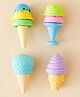 Ice Cream Erasers  Set of 4| Colorful Cone & Sundae Shapes| Smudge free Erasing| Easy Grip| Perfect for School & Gifting