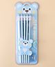 Buddy Bear Pencil Set -10pcs - Blue| 1 Sharpener, 1 Pencil Grip| Fun Packaging| Perfect for School & Gifting for Boys & Girls