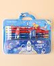 Galaxy Club Stationery Set - Blue| Pencils with Eraser Tip 6pcs, Pencil Box 1pcs, Erasers1pc, Sharpener1pc| Perfect for School & Gifting for Boys & Girls