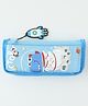 Astronaut Dino Pencil Case for Kids  Light Blue| Polyester School Pencil Pouch with Front Pocket & Rocket Charm | Durable Stationery Organizer for Boys & Girls