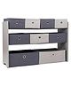 Homesmiths Toy Storage Organizer with 9 Removable Fabric Bins, Light Grey/Grey  Premium Playroom Toy Organizer for Toddlers Ideal for Kids' Rooms, Playrooms, and Nurseries - Modern Toy Bins for Kids.