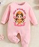 KNITROOT Cotton Lycra Knit Diwali Theme Full Sleeves Ghar Ki Lakshmi Text Printed Romper - Pink
