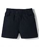 Kookie Kids Solid Denim Shorts With Elasticated Waist & Pockets - Black