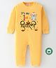 BLUSHES 100% Cotton Knit Diwali Theme Full Sleeves Its My 1st Diwali Text Printed Romper - Yellow