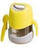 Basil ThermoTot Kids Insulated Food Jar 320ml | 304 Stainless Steel | BPA-Free | Double Wall Vacuum Lunch Box with Handle & Spork | Keeps Food Hot & Cold for School, Travel & Picnics - Lemon