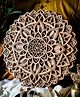 GLORIDEC Wooden 18 Inch 3D Mandala Wall Hanging  Natural Finish