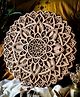 GLORIDEC Wooden 24 Inch 3D Mandala Wall Hanging  Natural Finish