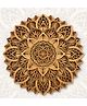 GLORIDEC  Wooden 12 Inch 3D Mandala Wall Hanging  Natural Finish