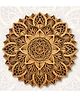 GLORIDEC  Wooden 18 Inch 3D Mandala Wall Hanging  Natural Finish