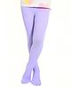 Neska Moda Cotton Elastane Solid Stockings - Purple