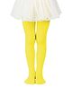 Neska Moda Cotton Elastane Solid Stockings - Yellow