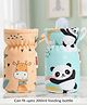 Babyhug Feeding Bottle Cover Panda & Giraffe Print Medium Pack of 2 Mint Green & Beige - Fits Upto 200 ml Bottle