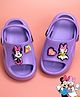 Yellow Bee Disney Mickey Mouse & Friends Featuring Characters Applique Detailed With Back Sling Clogs - Purple