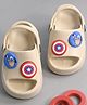 Yellow Bee Marvel Featuring Captain America Applique Detailed With Back Sling Clogs - Beige
