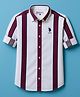 US Polo Assn 100% Cotton Woven Full Sleeves Shirt With Stripes - Off White
